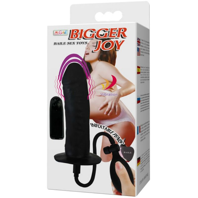 Baile Bigger Joy Inflatable Penis With Vibration 16 Cm | Niks.fi verkkokauppa