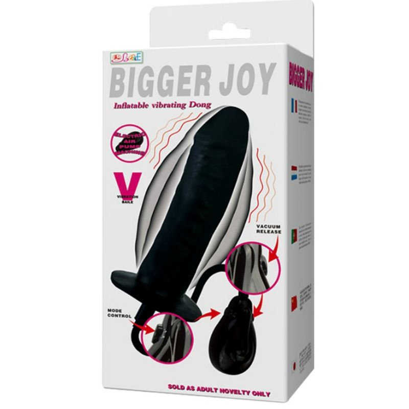 Baile Bigger Joy Inflatable Dildo With Vibration 16 Cm | Niks.fi verkkokauppa