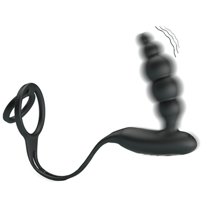 Pretty Love Penis Rings With Vibrator Plug | Niks.fi verkkokauppa