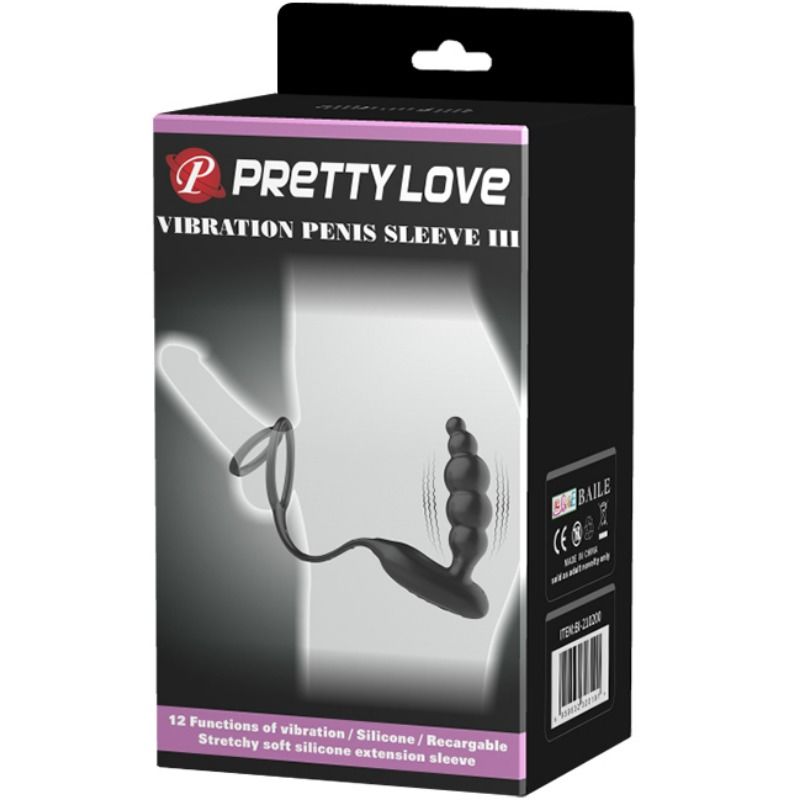 Pretty Love Penis Rings With Vibrator Plug | Niks.fi verkkokauppa