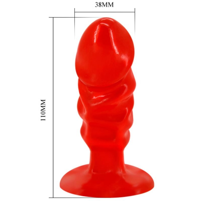 Baile Unisex Anal Plug With Red Suction Cup | Niks.fi verkkokauppa