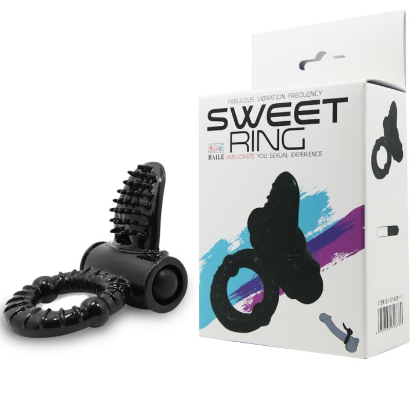 Baile Sweet Ring Vibrating Ring With Textured Rabbit | Niks.fi verkkokauppa