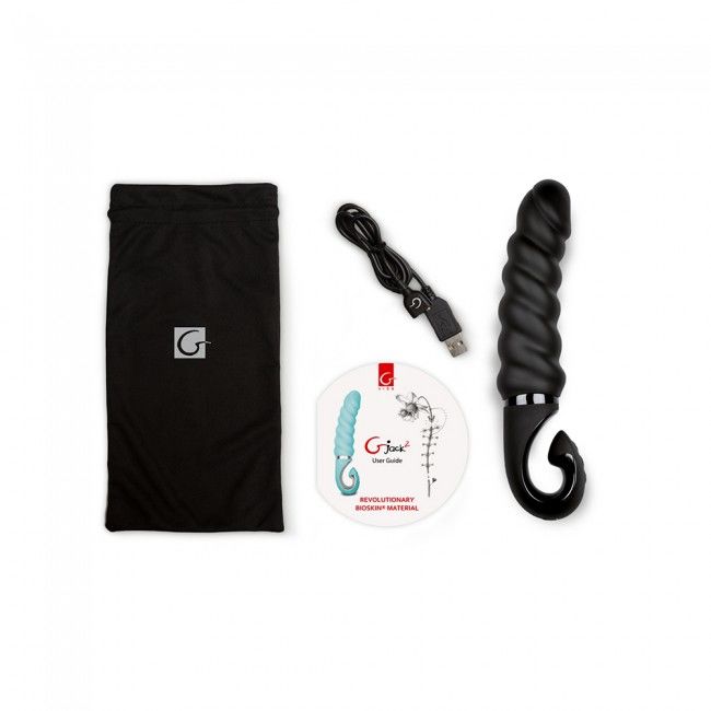 G-Vibe G-Jack 2 Black Vibrating Dildo | Niks.fi verkkokauppa