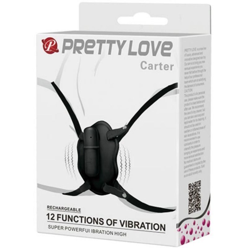 Pretty Love Strap On With Carter Vibrating Bullet | Niks.fi verkkokauppa