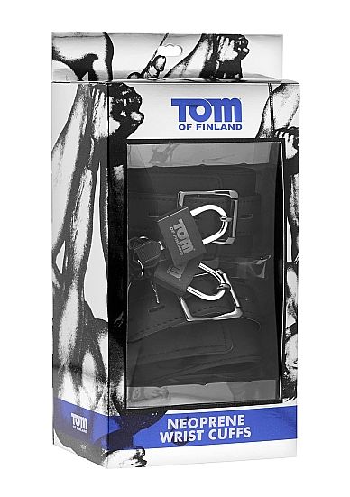 Tom Of Finland Neoprene Wrist Cuffs With Lock | Niks.fi verkkokauppa