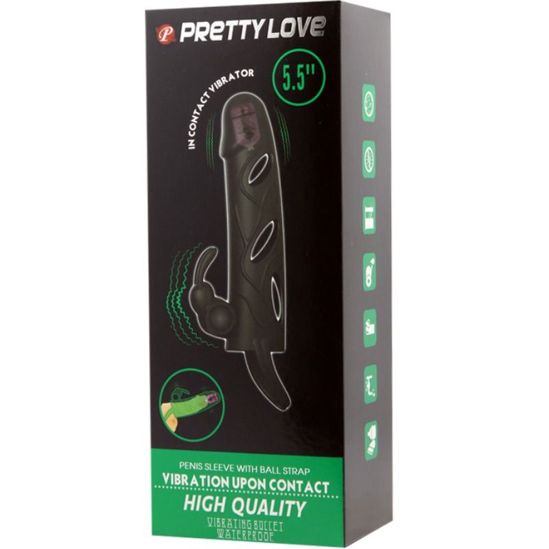 Pretty Love Silicone Cover With Vibration 14 Cm 2.0 | Niks.fi verkkokauppa