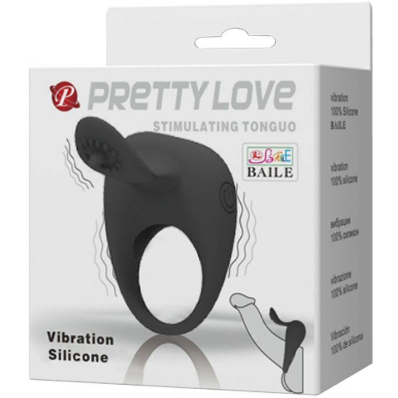 Pretty Love Vibrating Ring With Tongue | Niks.fi verkkokauppa