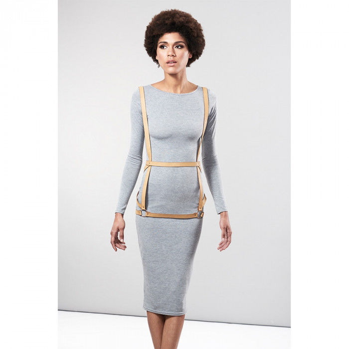 Bijoux Indiscrets Maze Harness Dress Shape Brown | Niks.fi verkkokauppa