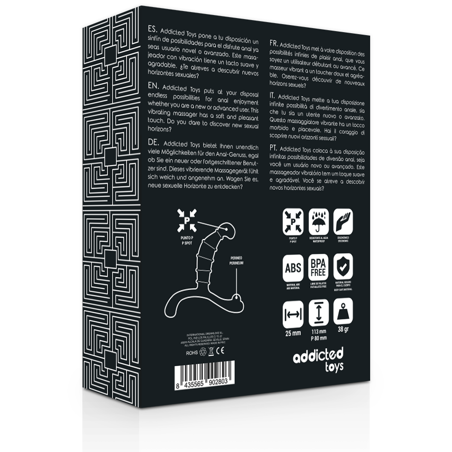 Addicted Toys Prostate Anal Pleasure Black | Niks.fi verkkokauppa