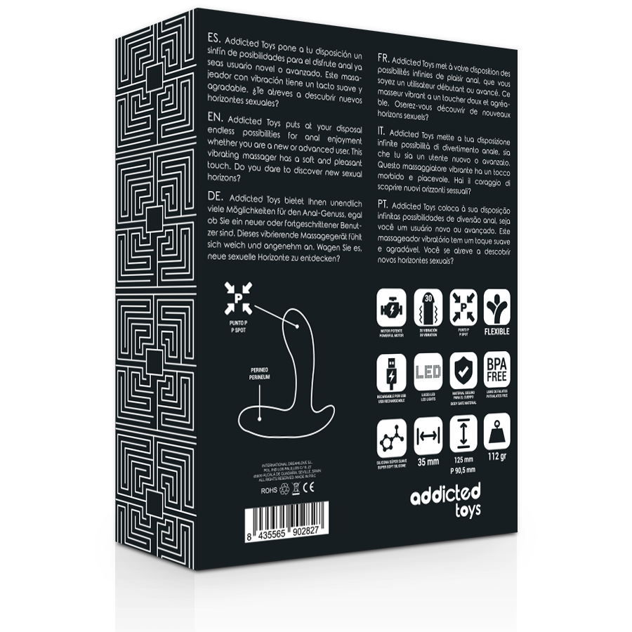 Addicted Toys Anal Massager Black Vibration | Niks.fi verkkokauppa