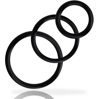 Addicted Toys Rings Set For Penis Black | Niks.fi verkkokauppa