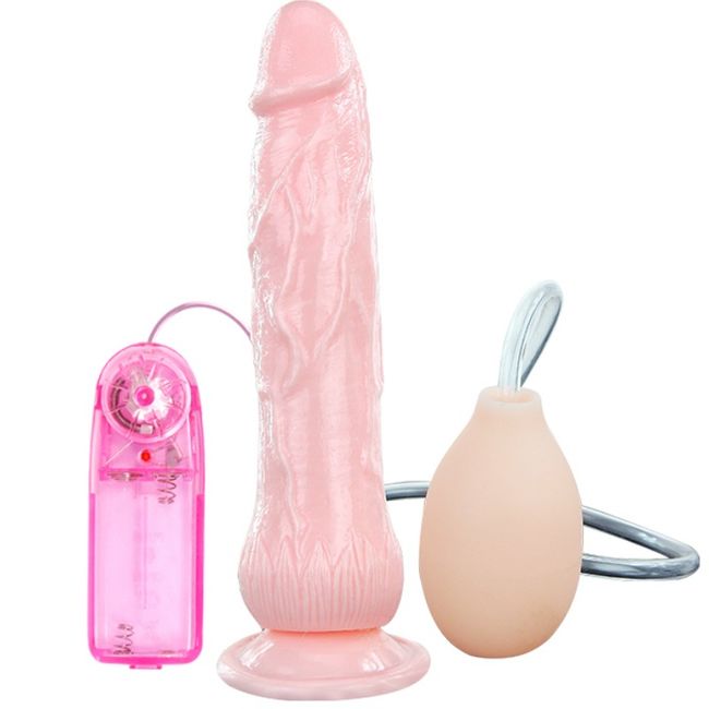 Baile Fountain Vibrator Dildo With Squirt Function | Niks.fi verkkokauppa