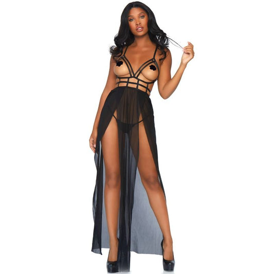 Leg Avenue Cage Maxi Dress And Thong S/M | Niks.fi verkkokauppa
