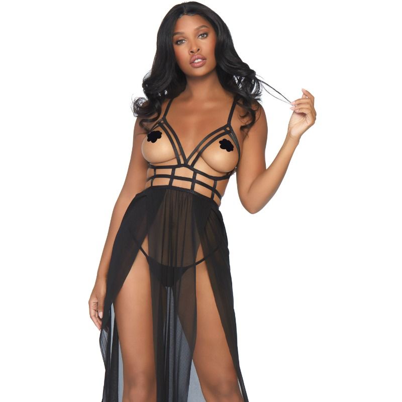 Leg Avenue Cage Maxi Dress And Thong S/M | Niks.fi verkkokauppa