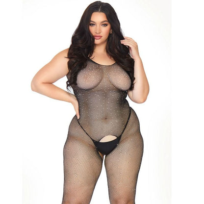 Leg Avenue Crystalyzed Net Bodystocking 1X-2X | Niks.fi verkkokauppa