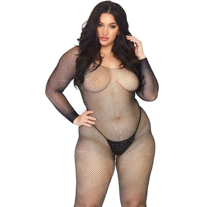 Leg Avenue Crystalized Net Body Stocking 1X-2X | Niks.fi verkkokauppa