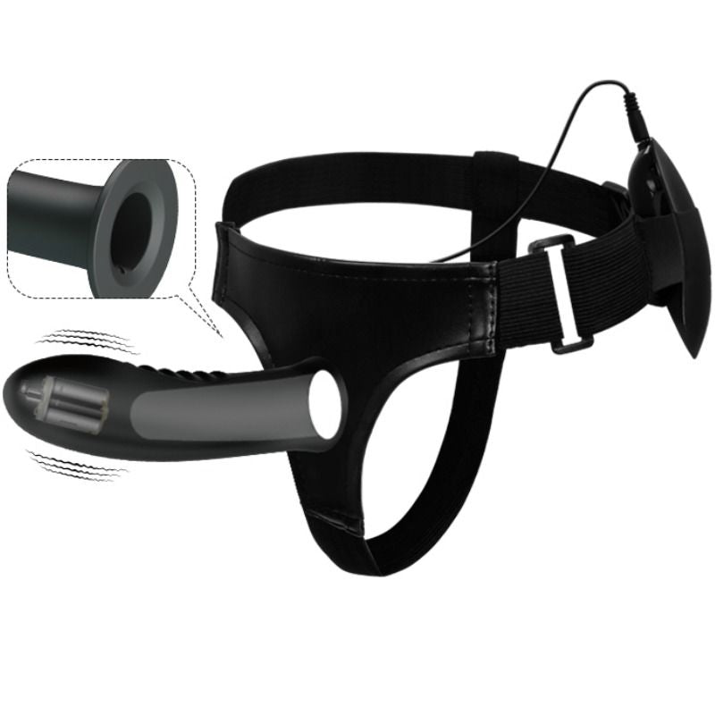 Pretty Love Myron Strap On With Vibration And Hollow Dildo | Niks.fi verkkokauppa