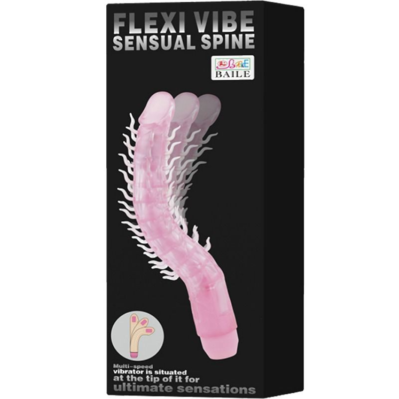 Baile Flexi Vibe Sensual Spine Bendable Vibrating Dildo Lilac 23.5 Cm | Niks.fi verkkokauppa