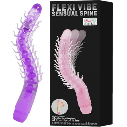 Baile Flexi Vibe Sensual Spine Bendable Vibrating Dildo Lilac 23.5 Cm | Niks.fi verkkokauppa