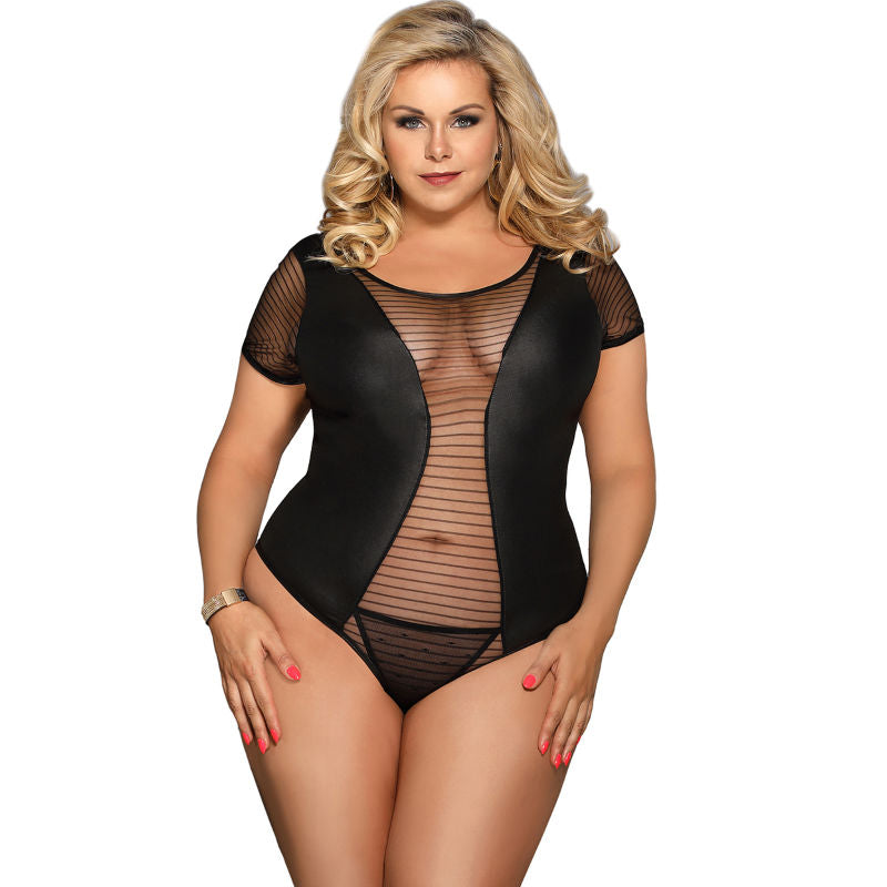 Subblime Queen Plus Fetish Short Sleeve Teddy | Niks.fi verkkokauppa