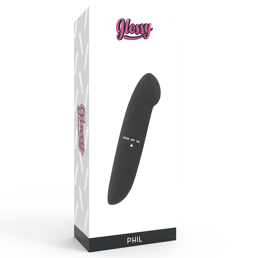 Glossy Phil Vibrator Black | Niks.fi verkkokauppa