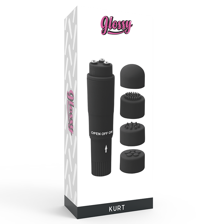 Glossy Kurt Pocket Massager Black | Niks.fi verkkokauppa