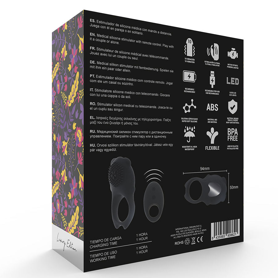 Mia Colosseo Cock Ring Remote Control Black | Niks.fi verkkokauppa