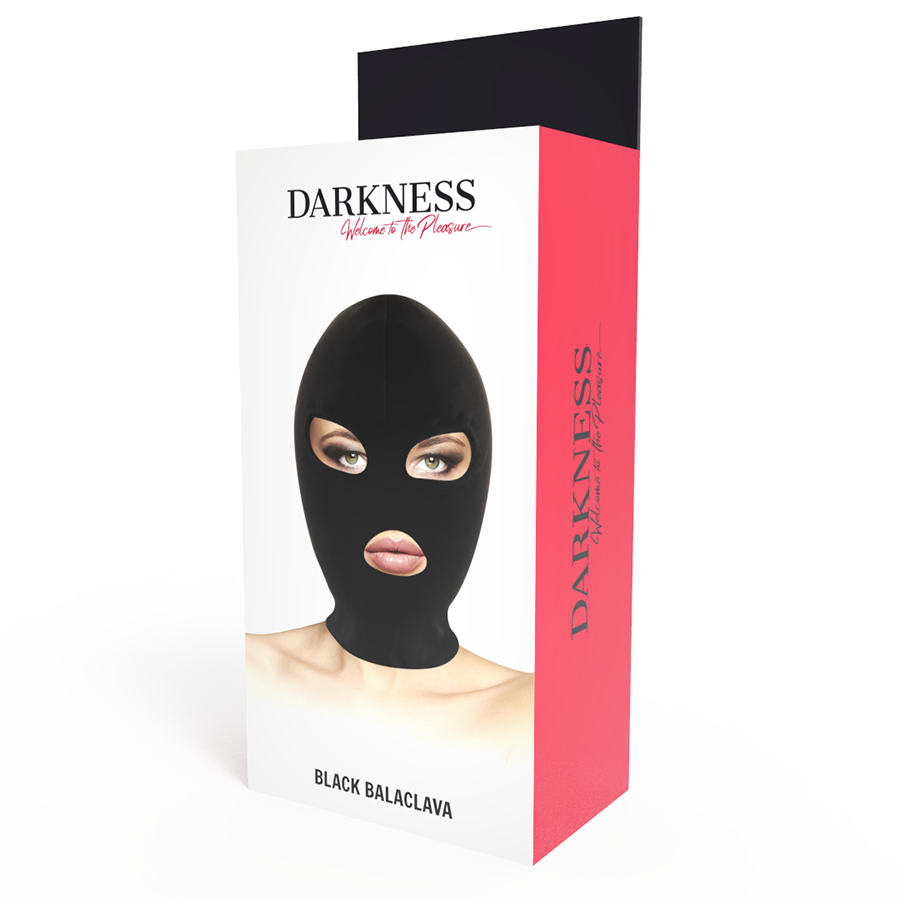 Darkness Bdsm Submission Mask Mouth And Eyes Black | Niks.fi verkkokauppa
