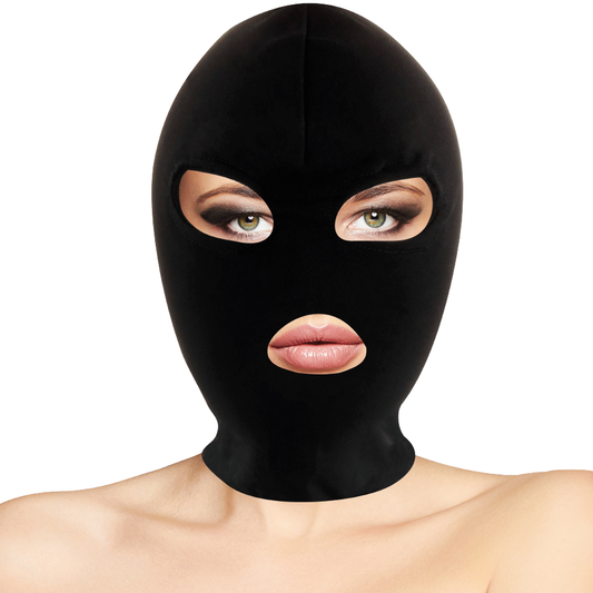 Darkness Bdsm Submission Mask Mouth And Eyes Black | Niks.fi verkkokauppa