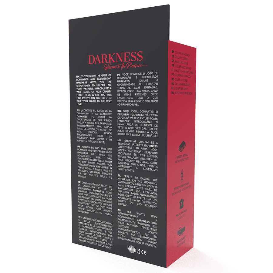 Darkness Posture Necklace With Leather Chain | Niks.fi verkkokauppa