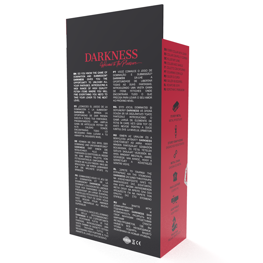 Darkness High Quality Leather Necklace With Leash | Niks.fi verkkokauppa