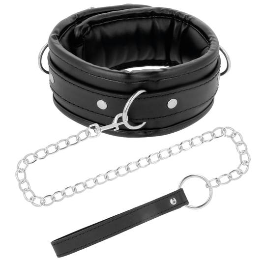 Darkness Soft Leather Necklace With Chain | Niks.fi verkkokauppa