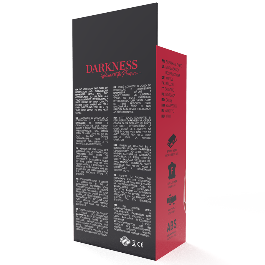 Darkness Red Breathable Gag | Niks.fi verkkokauppa