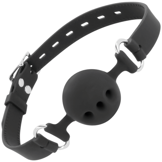 Darkness Black Breathable Silicone Gag | Niks.fi verkkokauppa