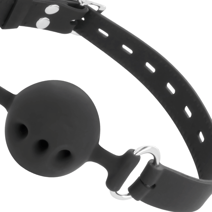 Darkness Black Breathable Silicone Gag | Niks.fi verkkokauppa