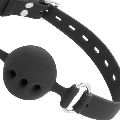Darkness Black Breathable Silicone Gag | Niks.fi verkkokauppa