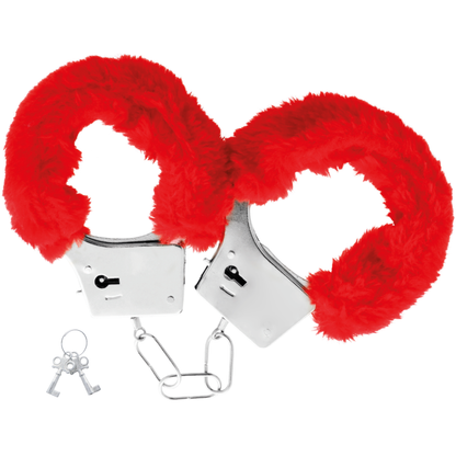 Darkness Red Lined Metal Handcuffs | Niks.fi verkkokauppa