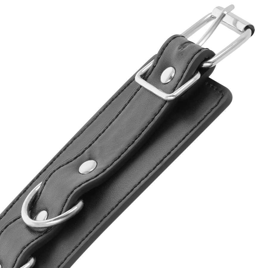 Darkness Black Adjustable Leather Ankle Handcuffs | Niks.fi verkkokauppa
