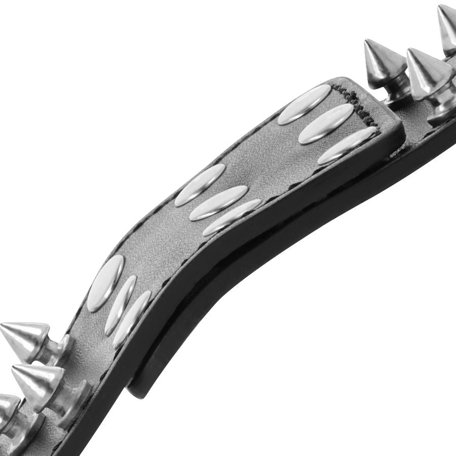 Darkness Skulls And Bones Black Spiked Handcuffs | Niks.fi verkkokauppa