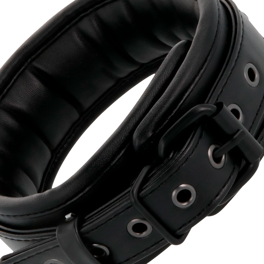 Darkness Black Leather Handcuffs And Collar | Niks.fi verkkokauppa