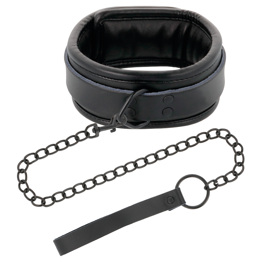 Darkness Black Leather Handcuffs And Collar | Niks.fi verkkokauppa