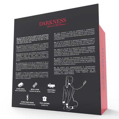 Darkness Black Leather Handcuffs And Collar | Niks.fi verkkokauppa