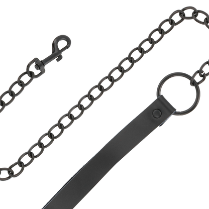 Darkness Black Leather Handcuffs And Collar | Niks.fi verkkokauppa