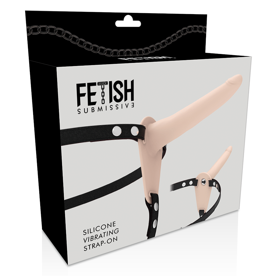 Fetish Submissive Harness Flesh Silicone Vibrator 15 Cm | Niks.fi verkkokauppa