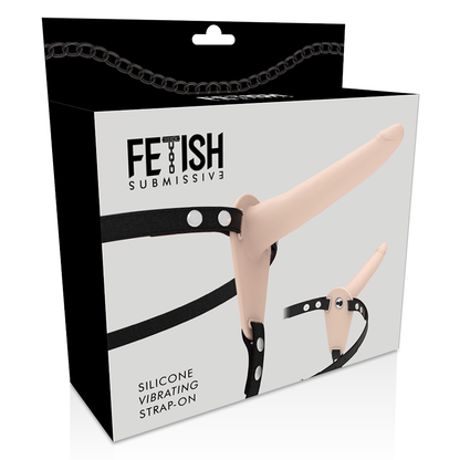 Fetish Submissive Harness Flesh Silicone Vibrator 15 Cm | Niks.fi verkkokauppa