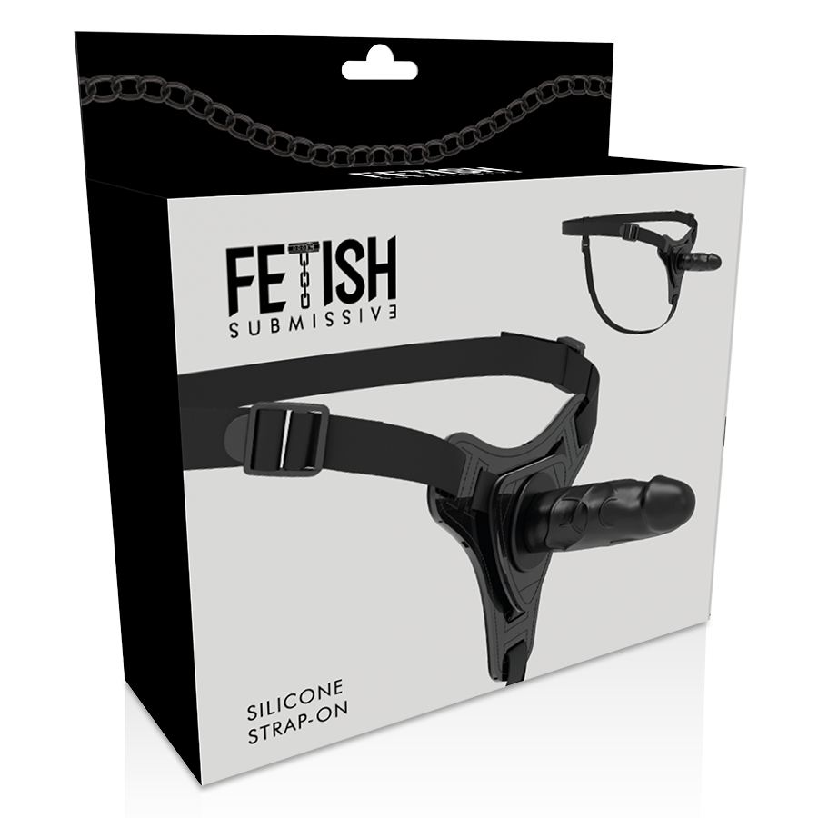 Fetish Submissive Harness Realistic Black Silicone 15 Cm | Niks.fi verkkokauppa