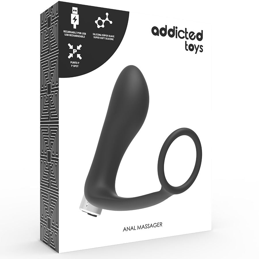 Addicted Toys Prostatic Vibrator Rechargeable Model 1 Black | Niks.fi verkkokauppa