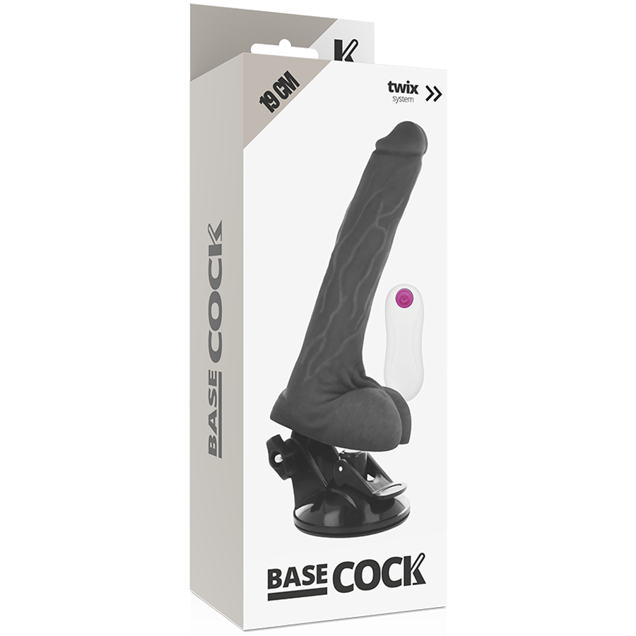 Basecock Realistic Vibrator Remote Control Black 19 Cm O- 4 Cm | Niks.fi verkkokauppa