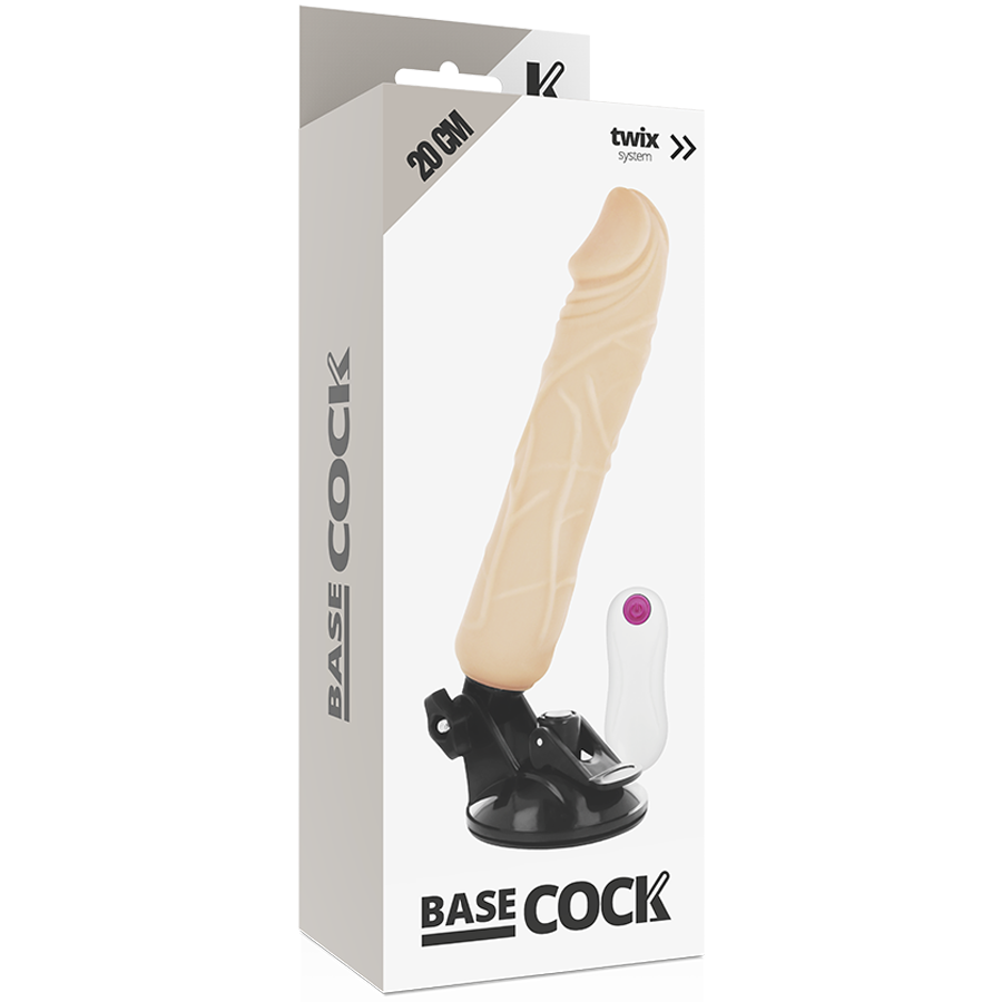 Basecock Realistic Vibrator Remote Control Flesh 20 Cm O- 4 Cm | Niks.fi verkkokauppa