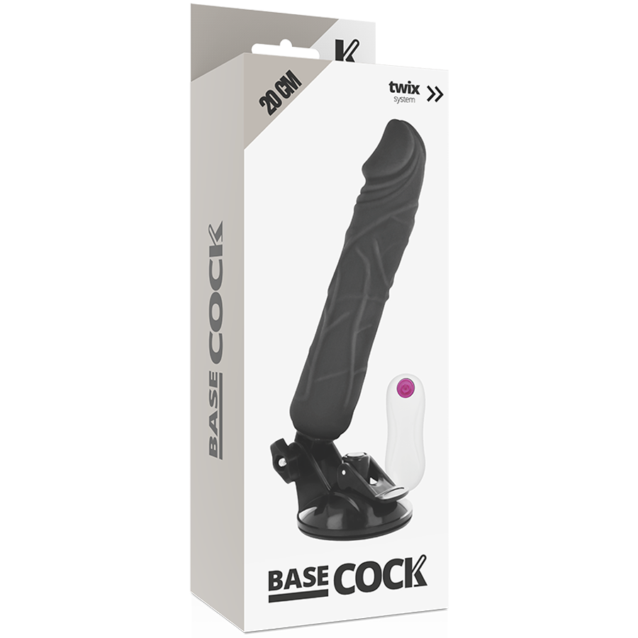 Basecock Realistic Vibrator Remote Control Black 20 Cm O- 4 Cm | Niks.fi verkkokauppa